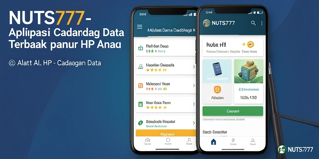 Antarmuka intuitif NUTS777 untuk cadangan data.