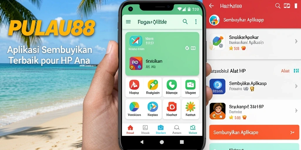Tampilan antarmuka PULAU88 yang sederhana dan intuitif untuk menyembunyikan aplikasi.